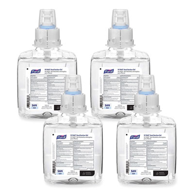 PURELL VF PLUS Hand Sanitizer Gel, 1,200 mL Refill Bottle, Fragrance-Free, For CS4 Dispensers, 4/Carton (519904CT)