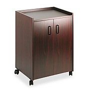 Safco Mobile Refreshment Center, One-Shelf, 23w x 18d x 31h, Mahogany (8953MH)