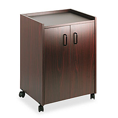 Safco Mobile Refreshment Center, One-Shelf, 23w x 18d x 31h, Mahogany (8953MH)