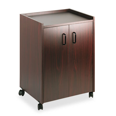 Safco Mobile Refreshment Center, One-Shelf, 23w x 18d x 31h, Mahogany (8953MH)