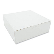 SCT White One-Piece Non-Window Bakery Boxes, 9 x 9 x 3, White, Paper, 250/Carton (0957)