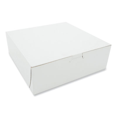 SCT White One-Piece Non-Window Bakery Boxes, 9 x 9 x 3, White, Paper, 250/Carton (0957)