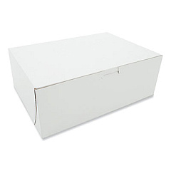 SCT White One-Piece Non-Window Bakery Boxes, 11 x 8 x 4, White, Paper, 100/Bundle (0980)
