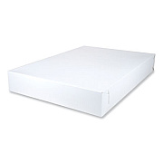 SCT White Two-Piece Non-Window Bakery Boxes, 28 x 20 x 4, White, Paper, 50/Carton (1050)