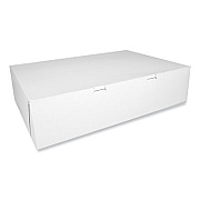 SCT White One-Piece Non-Window Bakery Boxes, 20.5 x 14.5 x 5, White, Paper, 50/Carton (1085)