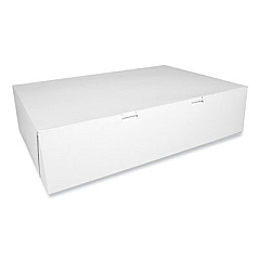 SCT White One-Piece Non-Window Bakery Boxes, 20.5 x 14.5 x 5, White, Paper, 50/Carton (1085)
