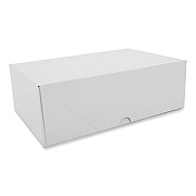 SCT Two-Piece Sausage and Meat Patty Boxes, 12.12 x 7.87 x 4, White, Paper, 125/Carton (1713)