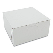 SCT White One-Piece Non-Window Bakery Boxes, Standard, 3 x 6 x 6, White, Paper, 250/Carton (1505)