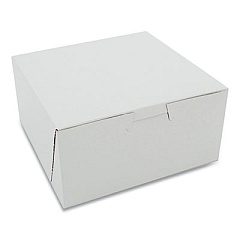 SCT White One-Piece Non-Window Bakery Boxes, Standard, 3 x 6 x 6, White, Paper, 250/Carton (1505)