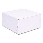 SCT White One-Piece Non-Window Bakery Boxes, Standard, 8 x 8 x 4, White, Paper, 250/Bundle (1541)