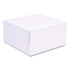 SCT White One-Piece Non-Window Bakery Boxes, Standard, 8 x 8 x 4, White, Paper, 250/Bundle (1541)