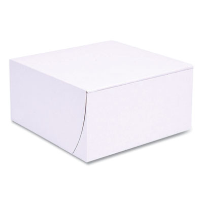 SCT White One-Piece Non-Window Bakery Boxes, Standard, 8 x 8 x 4, White, Paper, 250/Bundle (1541)