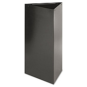 Safco Trifecta Waste Receptacle, 34" High Base, 19 gal, Steel, Black (9552BL)