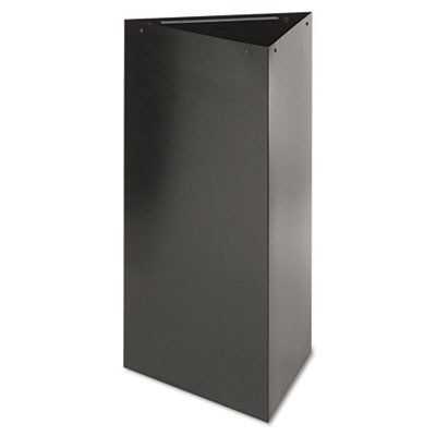 Safco Trifecta Waste Receptacle, 34" High Base, 19 gal, Steel, Black (9552BL)