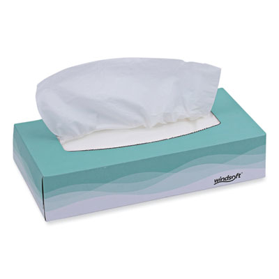 Windsoft Facial Tissue, Flat Pop-Up Box, 2-Ply, White, 100 Sheets/Box, 30 Boxes/Carton (2360)