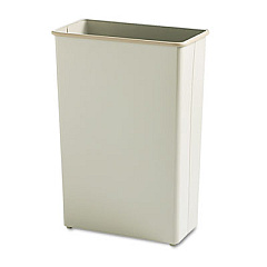 Safco RECTANGULAR WASTEBASKET, STEEL, 22 GAL, SAND (9618SA)