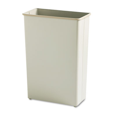 Safco RECTANGULAR WASTEBASKET, STEEL, 22 GAL, SAND (9618SA)