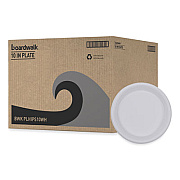 Boardwalk Hi-Impact Plastic Dinnerware, Plate, 10" dia, White, 500/Carton (PLHIPS10WH)
