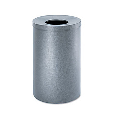 Safco Black Speckle Receptacles, 35 gal, Steel, Black Speckle (9677NC)