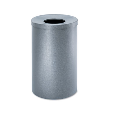 Safco Black Speckle Receptacles, 35 gal, Steel, Black Speckle (9677NC)