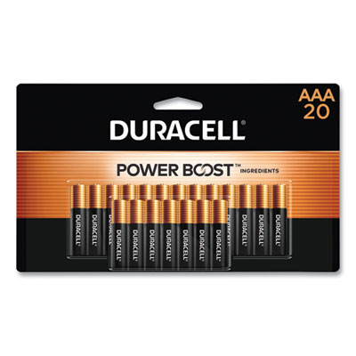 Duracell Power Boost CopperTop Alkaline AAA Batteries, 20/Pack (MN2400B20Z)