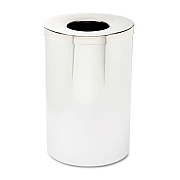 Safco Reflections Receptacles, 35 gal, Steel, Chrome (9695)
