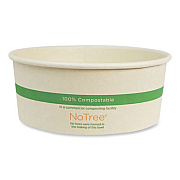 World Centric No Tree Wide Paper Bowls, 24 oz, 5.9" Diameter x 2.4" h, Natural, Sugarcane, 300/Carton (BONT24W)