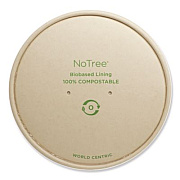World Centric Paper Lids for Bowls. 5.9" Diameter, Natural, 300/Carton (BOLNT24W)