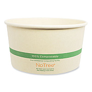World Centric No Tree Wide Paper Bowls, 32 oz, 5.9" Diameter x 3.1" h, Natural, Sugarcane, 300/Carton (BONT32W)