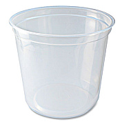 Fabri-Kal Microwavable Deli Containers, 24 oz, 4.6" Diameter x 4.1" h, Clear, Plastic, 500/Carton (PK24TC)