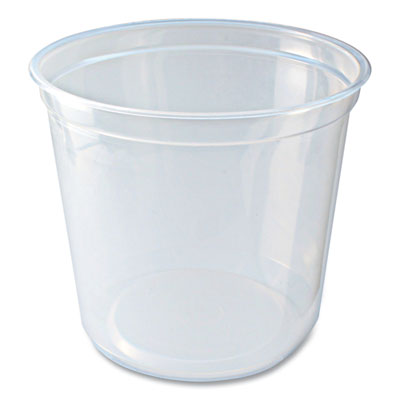 Fabri-Kal Microwavable Deli Containers, 24 oz, 4.6" Diameter x 4.1" h, Clear, Plastic, 500/Carton (PK24TC)