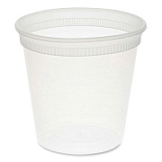 Pactiv Evergreen Newspring DELItainer Microwavable Container, 24 oz, 4.7 x 4.7 x 4.4, Clear, Plastic, 480/Carton (YL5024)