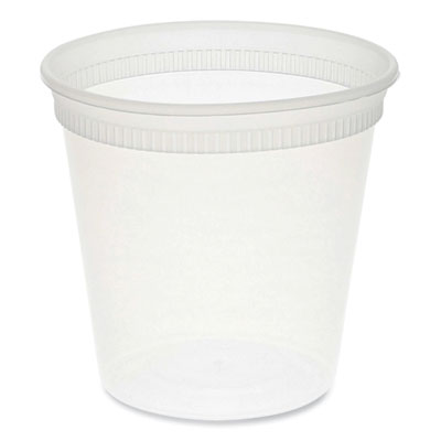 Pactiv Evergreen Newspring DELItainer Microwavable Container, 24 oz, 4.7 x 4.7 x 4.4, Clear, Plastic, 480/Carton (YL5024)