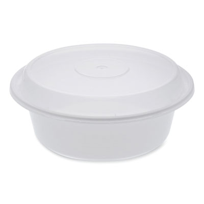 Pactiv Evergreen Newspring VERSAtainer Microwavable Containers, Round, 32 oz, 7 x 7 x 2.8, White/Clear, Plastic, 150/Carton (NC729)
