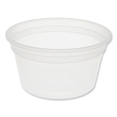 Pactiv Evergreen Newspring DELItainer Microwavable Container, 12 oz, 4.6 x 4.6 x 2.5, Clear, Plastic, 480/Carton (L5012Y)