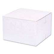 SCT Bakery Boxes, Standard, 6 x 6 x 4, White, Paper, 250/Carton (1509)
