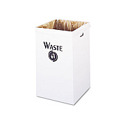 Safco CORRUGATED WASTE RECEPTACLE, SQUARE, 40 GAL, WHITE, 12/CARTON (9745)