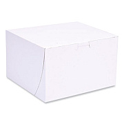 SCT Bakery Boxes, Standard, 8 x 8 x 5, White, Paper, 100/Carton (1545)