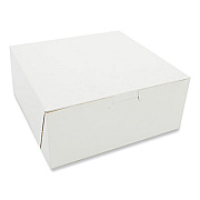 SCT Bakery Boxes, Standard, 7 x 7 x 3, White, Paper, 250/Carton (1517)
