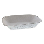 Pactiv Evergreen EarthChoice Pulpex Steep Wall Food Tray, 9.1 x 6.9 x 1.75, Natural, Paper, 460/Carton (M633524Y)