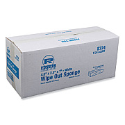 AmerCareRoyal Medium-Duty Wipe Out Scrubbing Sponge, 4.6 x 2.5, 1" Thick, White, 24/Carton (S724)