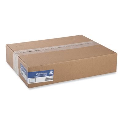 AmerCareRoyal Traymats, Embossed Surface, Scalloped Edges, 16.5" x 12.75", White, 1,000/Carton (W1216S)