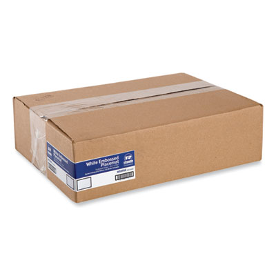 AmerCareRoyal Placemats, Embossed Surface, Scalloped Edges, 13.5" x 9.5", White, 1,000/Carton (WSS914)