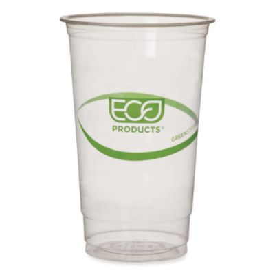 Eco-Products GreenStripe PLA Cold Cups, 32 oz, Plastic, Clear, 1,000/Carton (EPCC32GS)