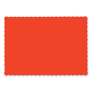 Hoffmaster Placemats, Smooth Surface, Scalloped Edges, 14" x 10", Bittersweet, 1,000/Carton (310555)