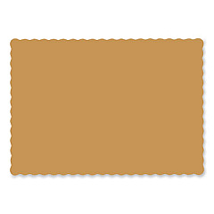 Hoffmaster Placemats, Smooth Surface, Scalloped Edges, 14" x 10", Gold, 1,000/Carton (310560)