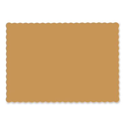 Hoffmaster Placemats, Smooth Surface, Scalloped Edges, 14" x 10", Gold, 1,000/Carton (310560)