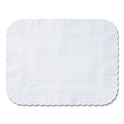 Hoffmaster Scalloped Edge Traymat, Smooth Surface, 16.5" x 12.75", White, 1,000/Carton (410211)