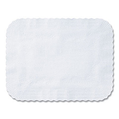 Hoffmaster Scalloped Edge Traymat, Smooth Surface, 16.5" x 12.75", White, 1,000/Carton (410211)