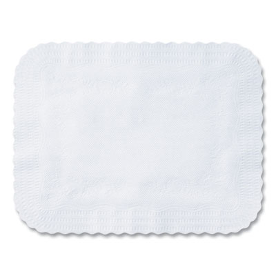 Hoffmaster Scalloped Edge Traymat, Smooth Surface, 16.5" x 12.75", White, 1,000/Carton (410211)